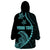 Personalised Guam Wearable Blanket Hoodie Tribal Turtles Curves Style - Turquoise LT7 - Polynesian Pride