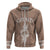 Custom Guam Hoodie Chamoro Latte Stone Mix Tropical Brown LT7 Zip Hoodie Brown - Polynesian Pride