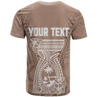 Custom Guam T Shirt Chamoro Latte Stone Mix Tropical Brown LT7 - Polynesian Pride