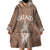 Personalised Guam Wearable Blanket Hoodie Chamoro Latte Stone Mix Tropical - Brown LT7 - Polynesian Pride