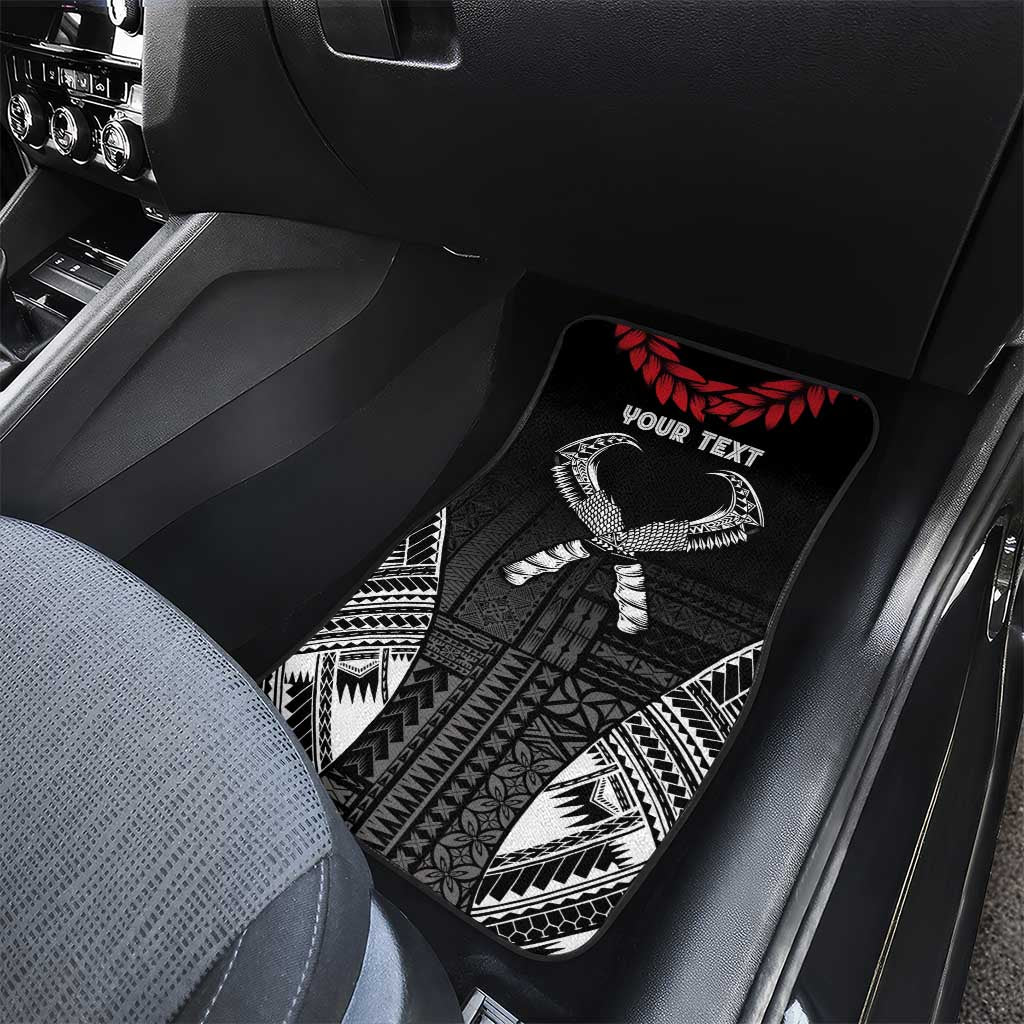 Personalized Talofa Samoa Car Mats Ulafala With Toa Nifo'oti - Black