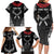 Personalized Talofa Samoa Family Matching Long Sleeve Bodycon Dress and Hawaiian Shirt Ulafala With Toa Nifo'oti - Black