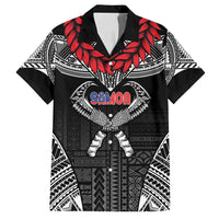 Personalized Talofa Samoa Family Matching Long Sleeve Bodycon Dress and Hawaiian Shirt Ulafala With Toa Nifo'oti - Black