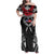 Personalized Talofa Samoa Family Matching Off Shoulder Maxi Dress and Hawaiian Shirt Ulafala With Toa Nifo'oti - Black