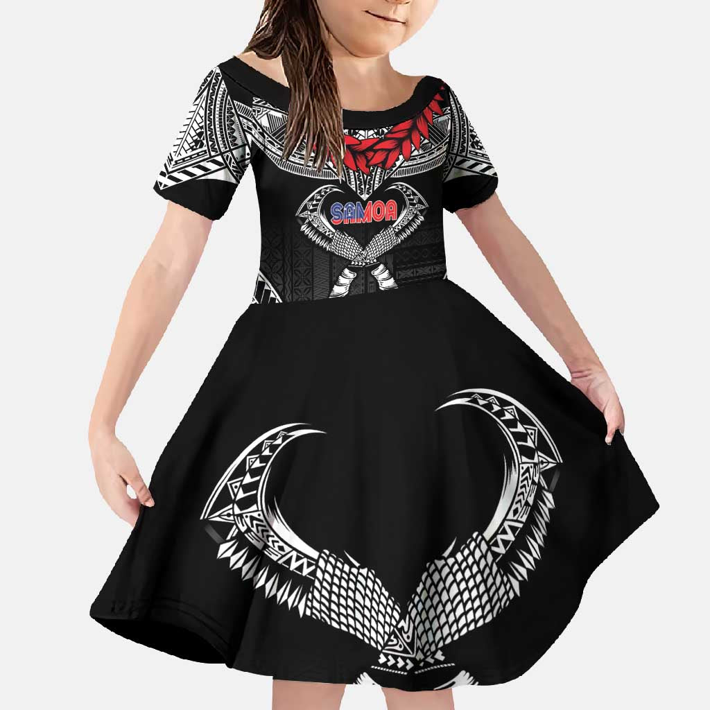 Personalized Talofa Samoa Family Matching Tank Maxi Dress and Hawaiian Shirt Ulafala With Toa Nifo'oti - Black