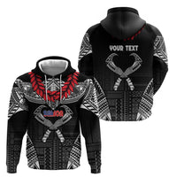Personalized Talofa Samoa Hoodie Ulafala With Toa Nifo'oti - Black