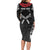 Personalized Talofa Samoa Long Sleeve Bodycon Dress Ulafala With Toa Nifo'oti - Black