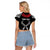 Personalized Talofa Samoa Raglan Cropped T Shirt Ulafala With Toa Nifo'oti - Black