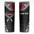 Personalized Talofa Samoa Skinny Tumbler Ulafala With Toa Nifo'oti - Black
