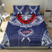 Personalized Talofa Samoa Bedding Set Ulafala With Toa Nifo'oti - Blue