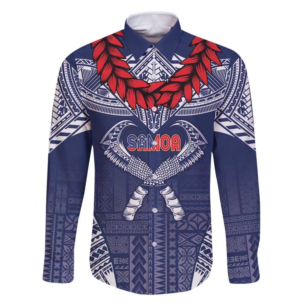 Personalized Talofa Samoa Family Matching Off Shoulder Maxi Dress and Hawaiian Shirt Ulafala With Toa Nifo'oti - Blue