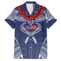 Personalized Talofa Samoa Hawaiian Shirt Ulafala With Toa Nifo'oti - Blue