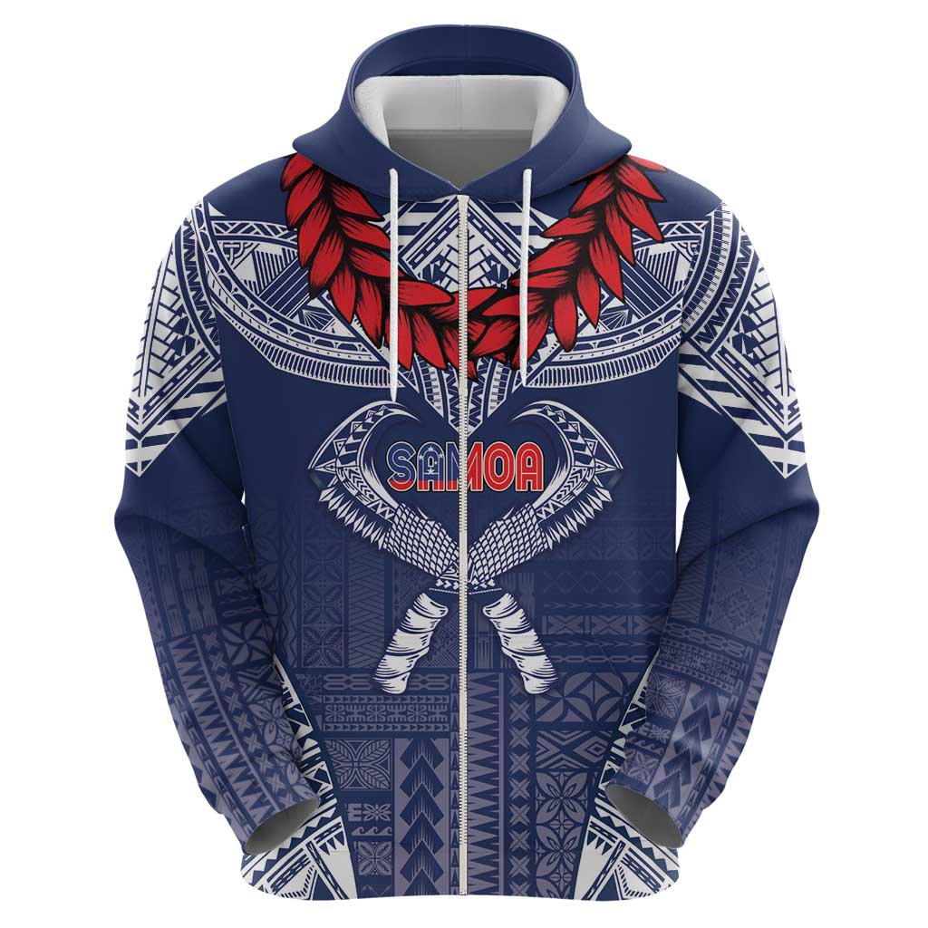 Personalized Talofa Samoa Hoodie Ulafala With Toa Nifo'oti - Blue