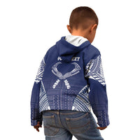 Personalized Talofa Samoa Kid Hoodie Ulafala With Toa Nifo'oti - Blue