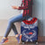 Personalized Talofa Samoa Luggage Cover Ulafala With Toa Nifo'oti - Blue