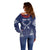 Personalized Talofa Samoa Off Shoulder Sweater Ulafala With Toa Nifo'oti - Blue