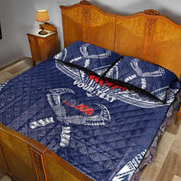 Personalized Talofa Samoa Quilt Bed Set Ulafala With Toa Nifo'oti - Blue