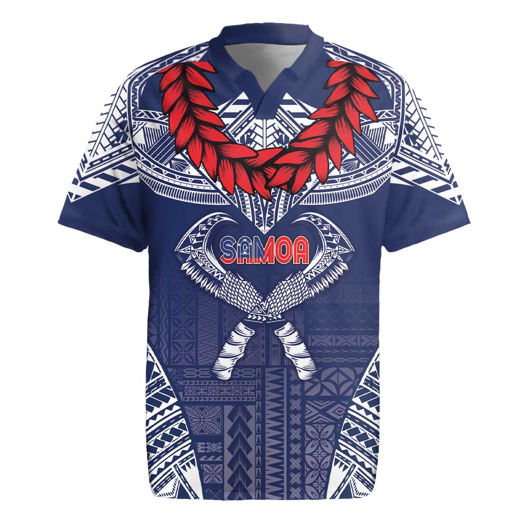 Personalized Talofa Samoa Rugby Jersey Ulafala With Toa Nifo'oti - Blue