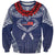 Personalized Talofa Samoa Sweatshirt Ulafala With Toa Nifo'oti - Blue