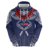 Personalized Talofa Samoa Zip Hoodie Ulafala With Toa Nifo'oti - Blue
