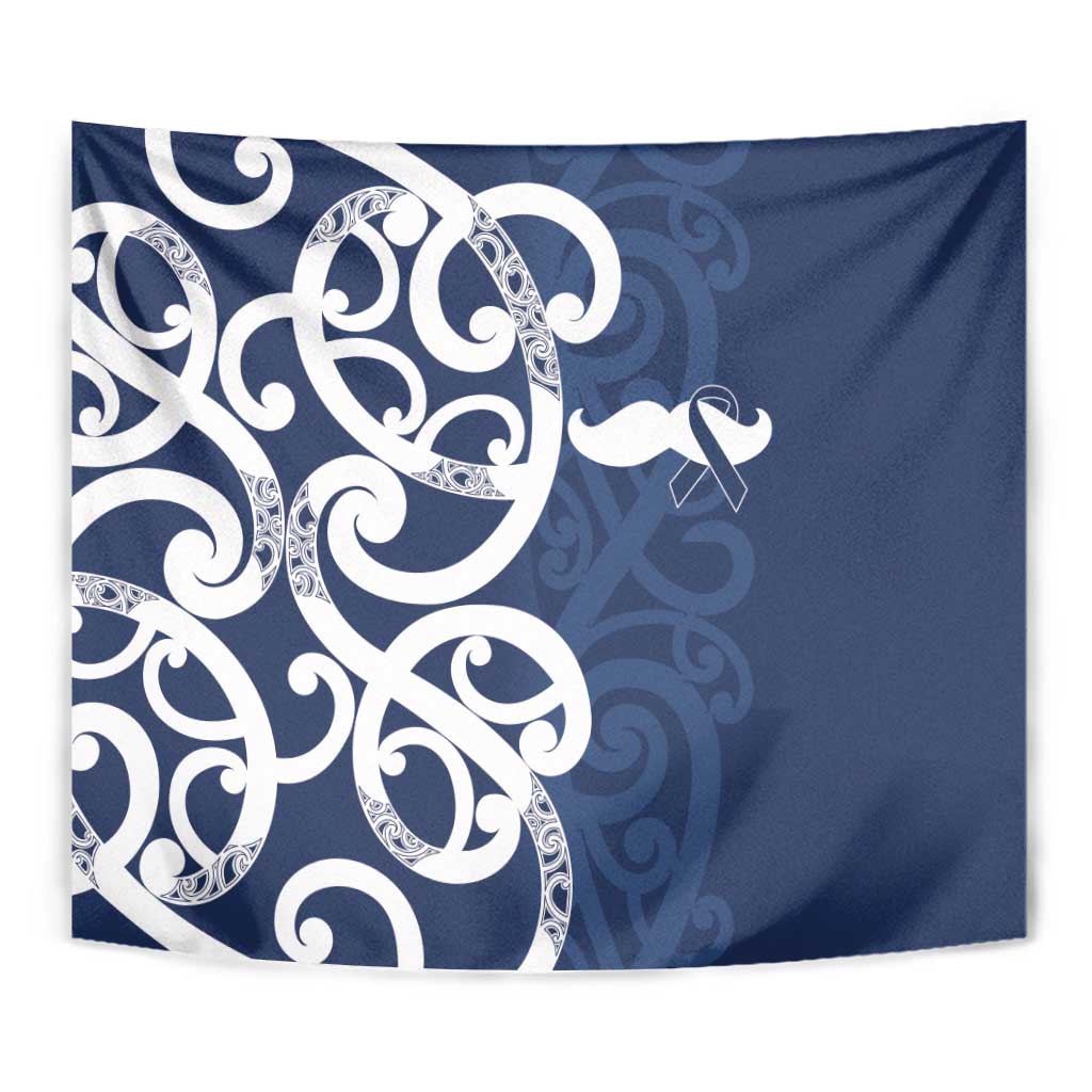 New Zealand Maori Mo Bros Tapestry Blue Ribbon With Koru Kowhaiwhai - Polynesian Pride