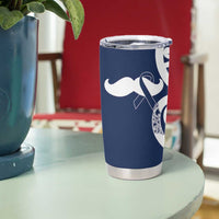 New Zealand Maori Mo Bros Tumbler Cup Blue Ribbon With Koru Kowhaiwhai - Polynesian Pride