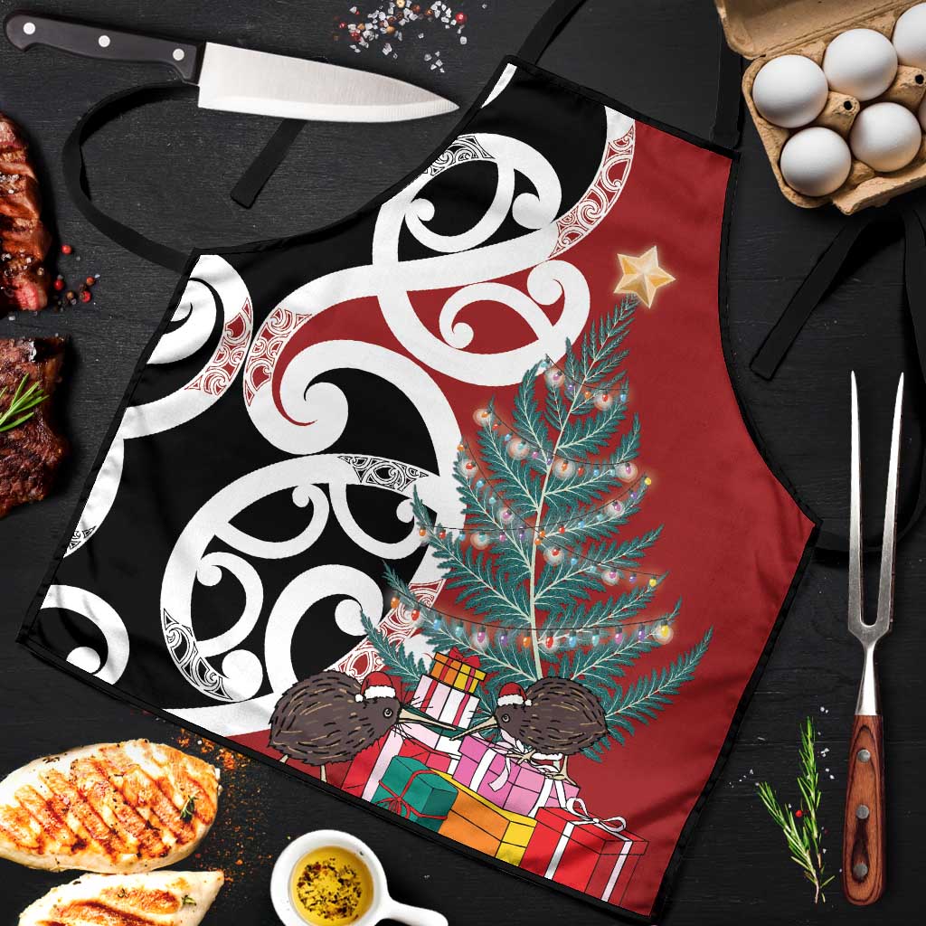 New Zealand Silver Fern Christmas Tree Apron Meri Kirihimete - Polynesian Pride