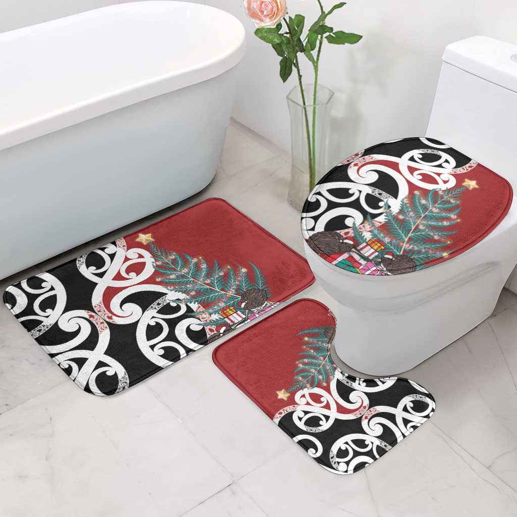 New Zealand Silver Fern Christmas Tree Bathroom Set Meri Kirihimete - Polynesian Pride