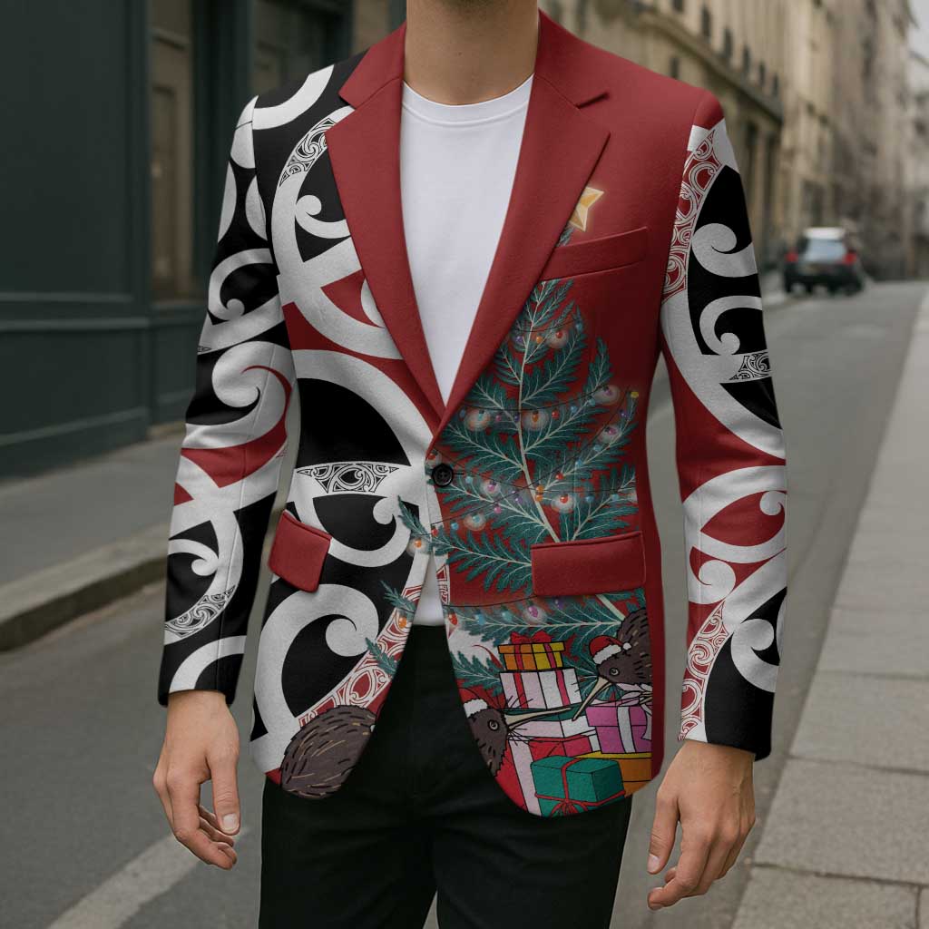 New Zealand Silver Fern Christmas Tree Blazer Meri Kirihimete - Polynesian Pride