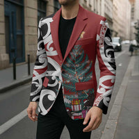 New Zealand Silver Fern Christmas Tree Blazer Meri Kirihimete - Polynesian Pride