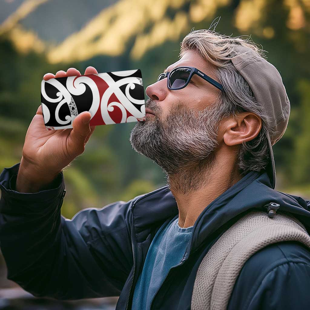 New Zealand Silver Fern Christmas Tree 4 in 1 Can Cooler Tumbler Meri Kirihimete - Polynesian Pride