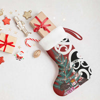 New Zealand Silver Fern Christmas Tree Christmas Stocking Meri Kirihimete - Polynesian Pride