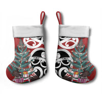 New Zealand Silver Fern Christmas Tree Christmas Stocking Meri Kirihimete - Polynesian Pride