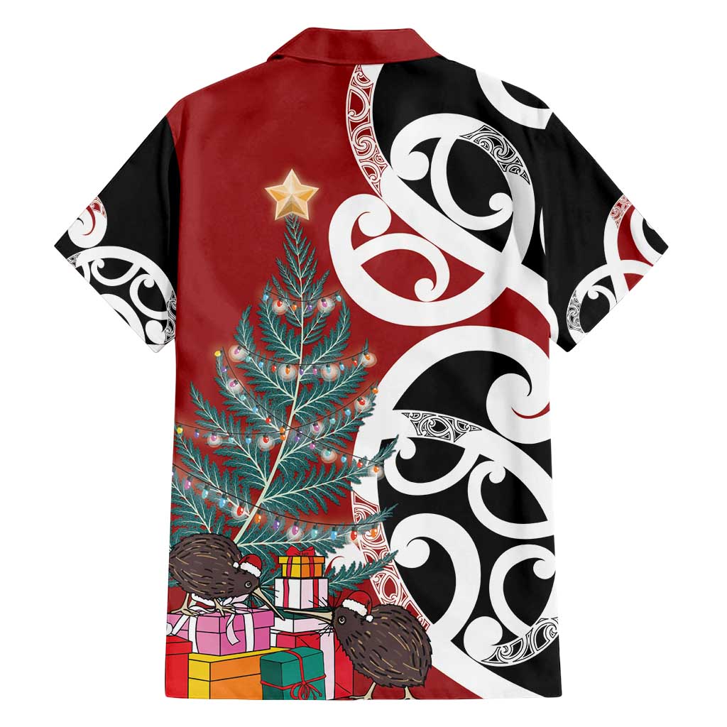 New Zealand Silver Fern Christmas Tree Family Matching Tank Maxi Dress and Hawaiian Shirt Meri Kirihimete - Polynesian Pride