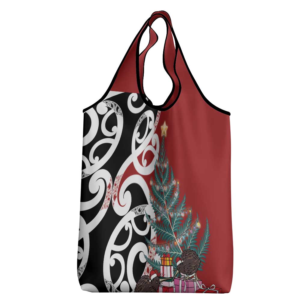New Zealand Silver Fern Christmas Tree Grocery Bag Meri Kirihimete - Polynesian Pride