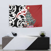New Zealand Silver Fern Christmas Tree Tapestry Meri Kirihimete - Polynesian Pride
