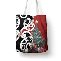 New Zealand Silver Fern Christmas Tree Tote Bag Meri Kirihimete - Polynesian Pride