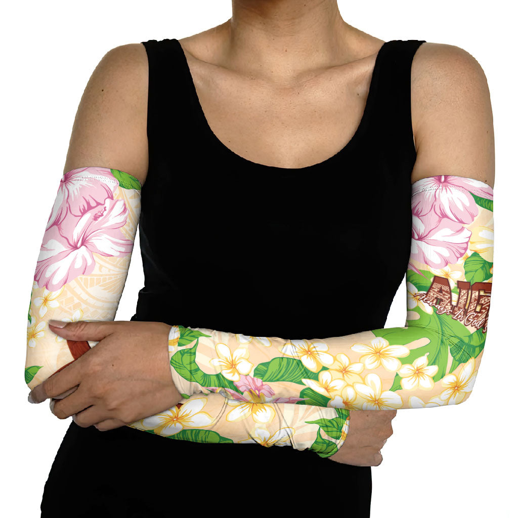 Samoa AIGA Floral Theme Arm Sleeves Always In God's Arms
