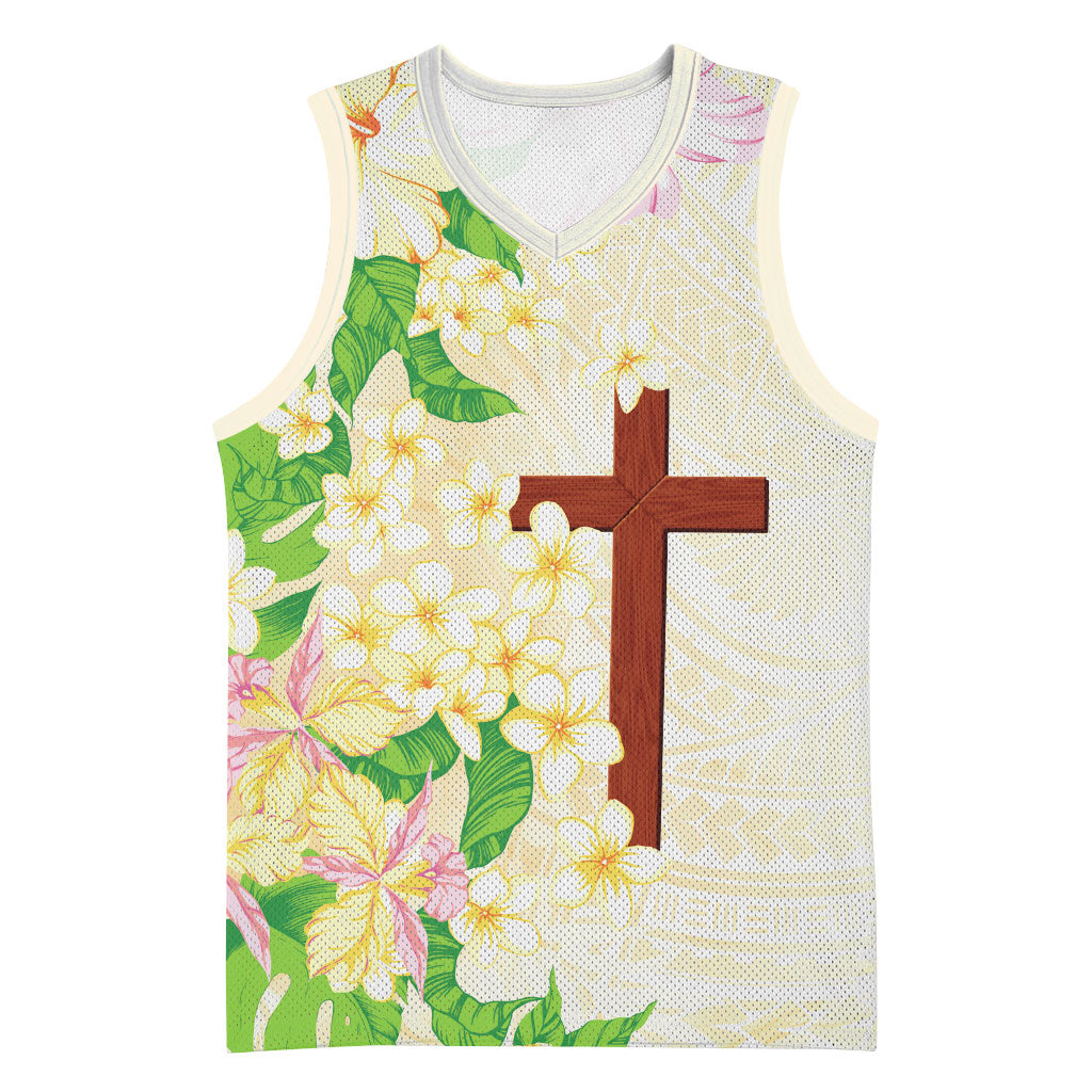 Samoa AIGA Floral Theme Basketball Jersey Always In God's Arms LT7 Unisex Multicolor - Polynesian Pride