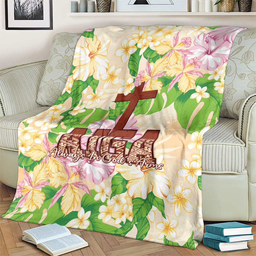 Samoa AIGA Floral Theme Blanket Always In God's Arms