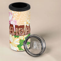 Samoa AIGA Floral Theme 4 in 1 Can Cooler Tumbler Always In God's Arms