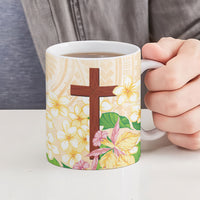 Samoa AIGA Floral Theme Ceramic Mug Always In God's Arms