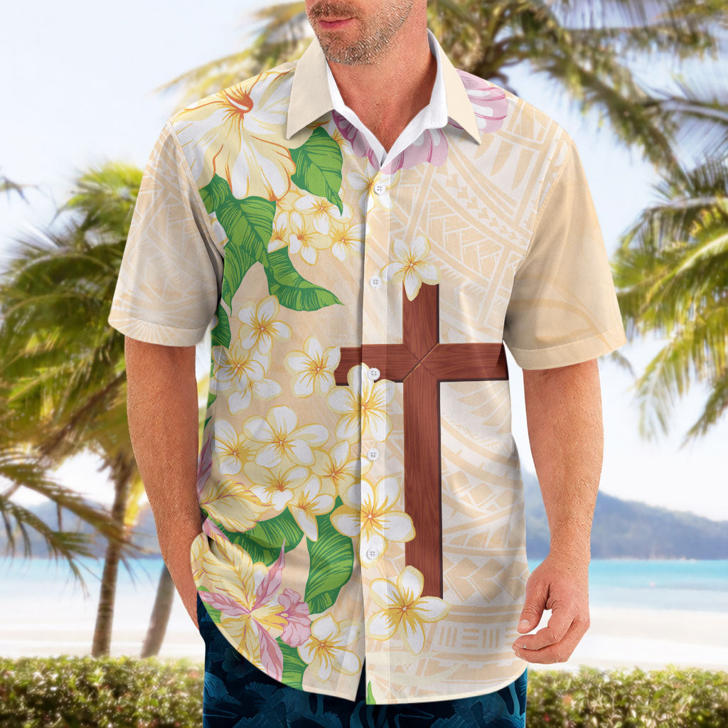 Samoa AIGA Floral Theme Hawaiian Shirt Always In God's Arms