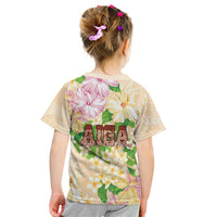 Samoa AIGA Floral Theme Kid T Shirt Always In God's Arms