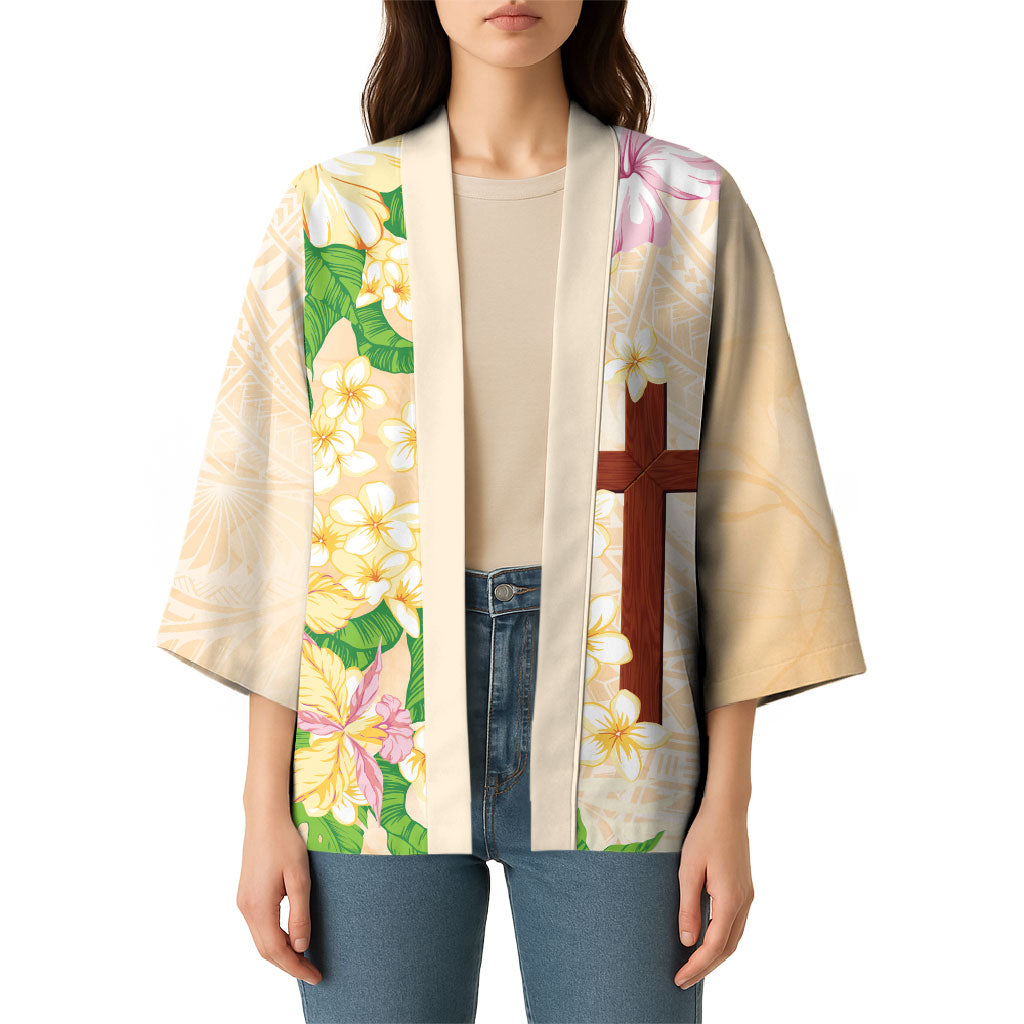 Samoa AIGA Floral Theme Kimono Always In God's Arms