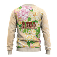 Samoa AIGA Floral Theme Ugly Christmas Sweater Always In God's Arms