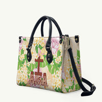 Samoa AIGA Floral Theme Leather Bag Always In God's Arms
