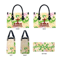 Samoa AIGA Floral Theme Leather Bag Always In God's Arms