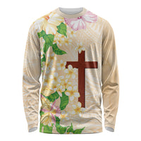 Samoa AIGA Floral Theme Long Sleeve Shirt Always In God's Arms LT7 Unisex Multicolor - Polynesian Pride