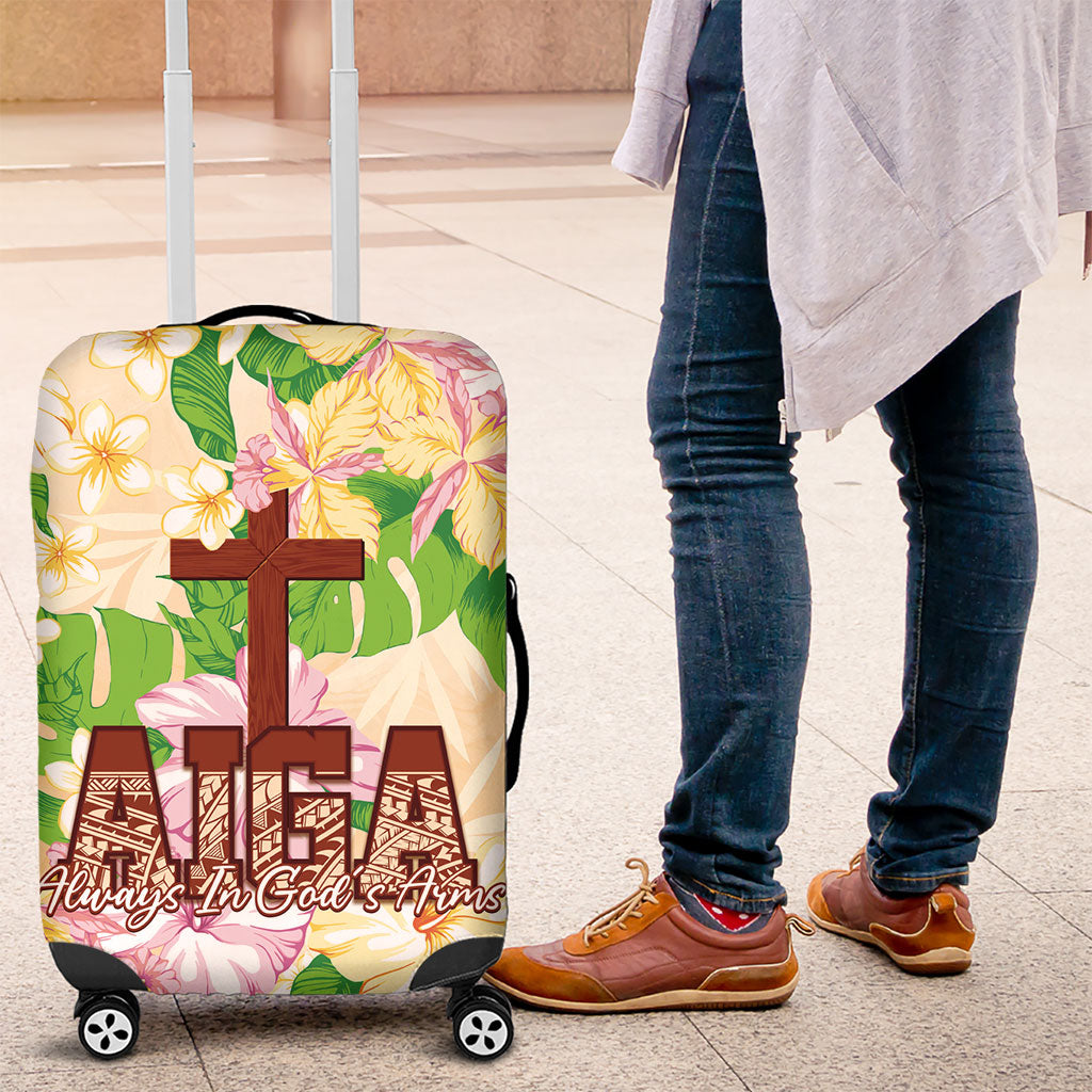 Samoa AIGA Floral Theme Luggage Cover Always In God's Arms LT7 Multicolor - Polynesian Pride